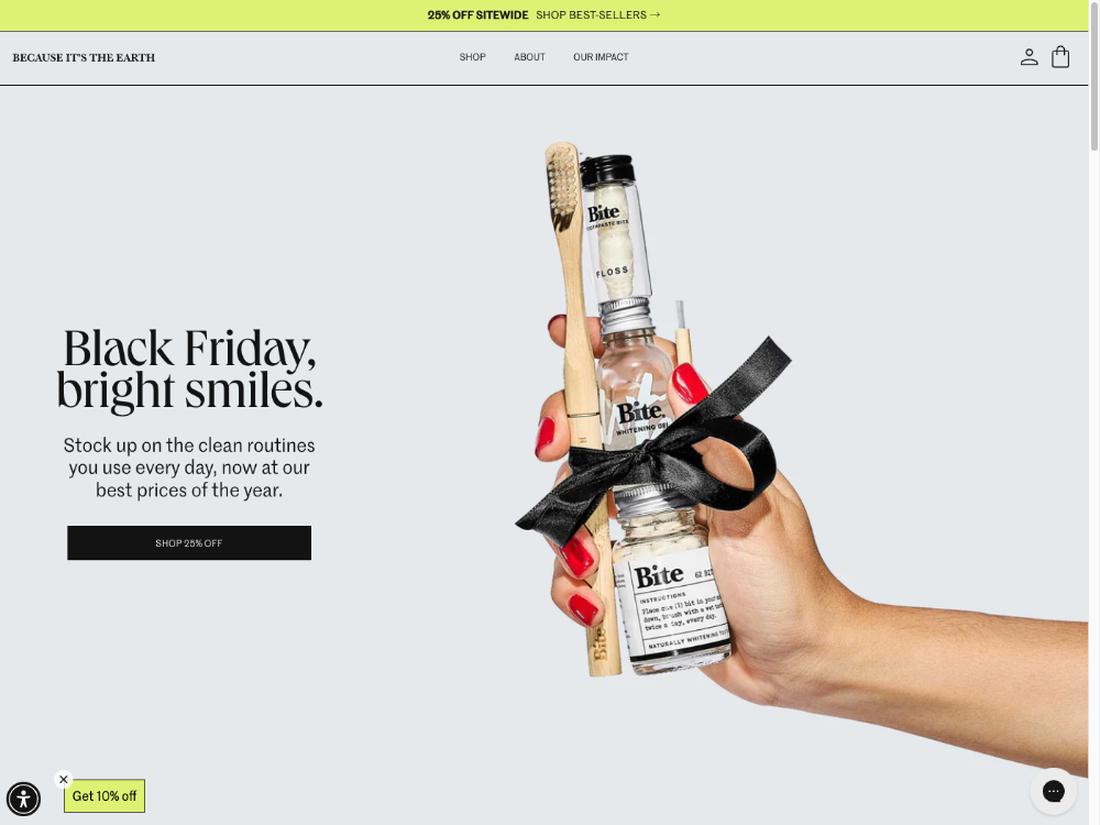 Bite - パーソナルケア製品を販売するサブスクリプションベースのショップ