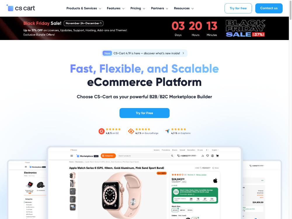 CS-Cart - 複数出品者対応機能を備えたB2C ECプラットフォーム
