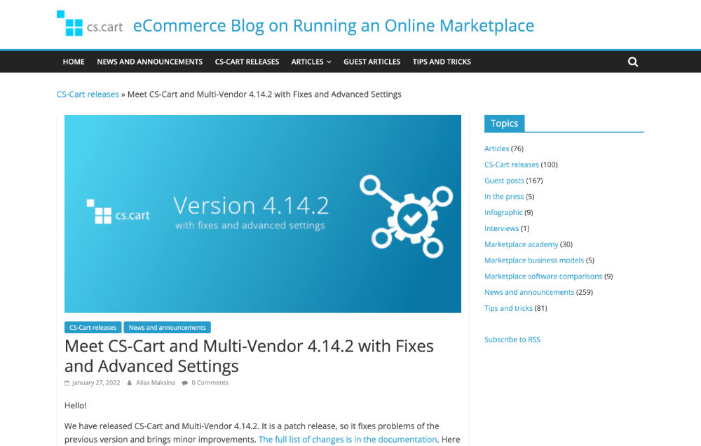 Meet CS-Cart and Multi-Vendor 4.14.2 with Fixes and Advanced Settings