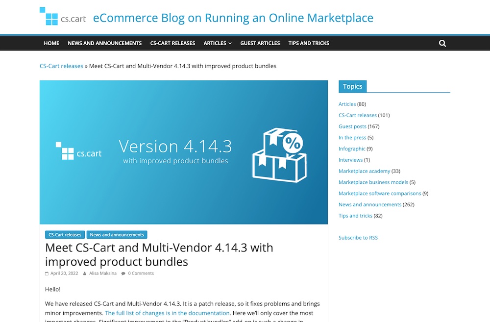 Meet CS-Cart and Multi-Vendor 4.14.3 with improved product bundles