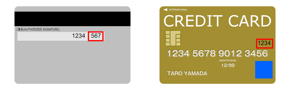 クレジットカードのセキュリティコード