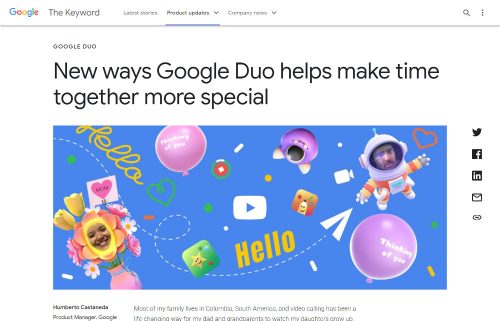 New ways Google Duo helps make time together more special