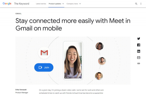 Stay connected more easily with Meet in Gmail on mobile