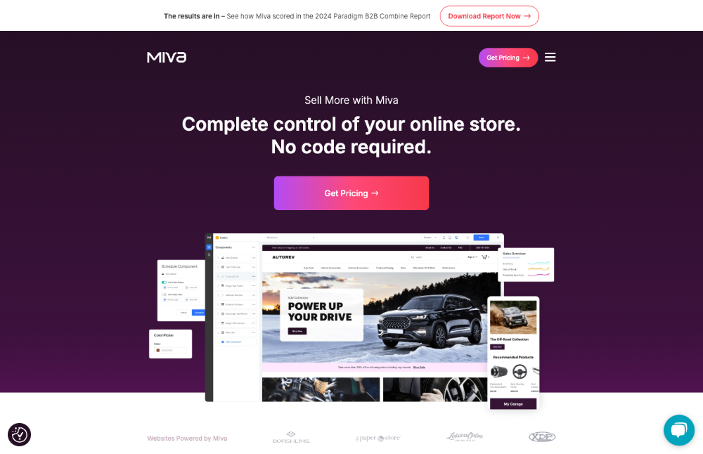 Miva B2B online shop software