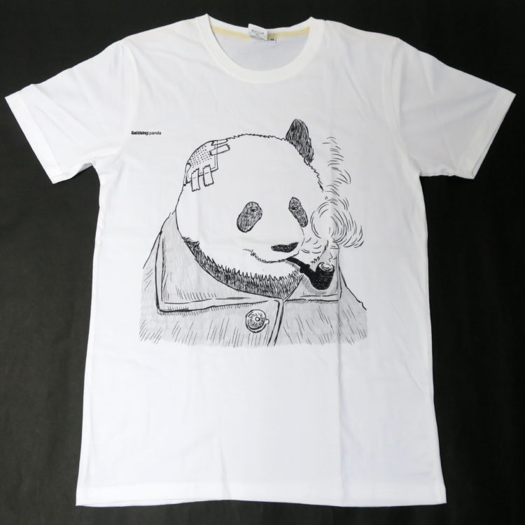 ゴッホに扮したパンダが渋い！「スモーキング・パンダ」Tシャツ