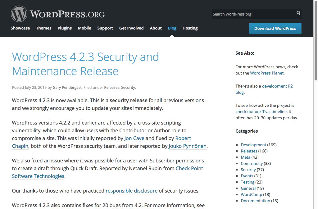 WordPress 4.2.3