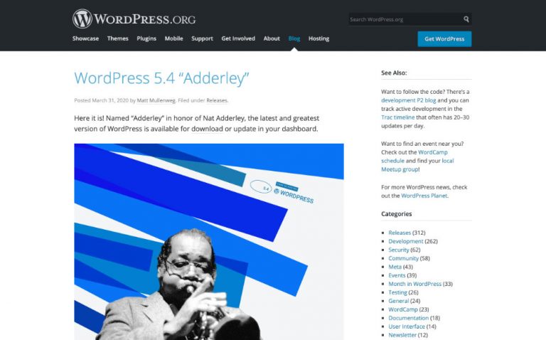 WordPress 5.4 “Adderley”