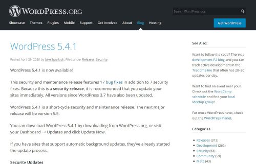 WordPress 5.4.1