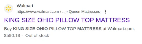 出典:Google:商品の在庫状況を示す SERP の結果