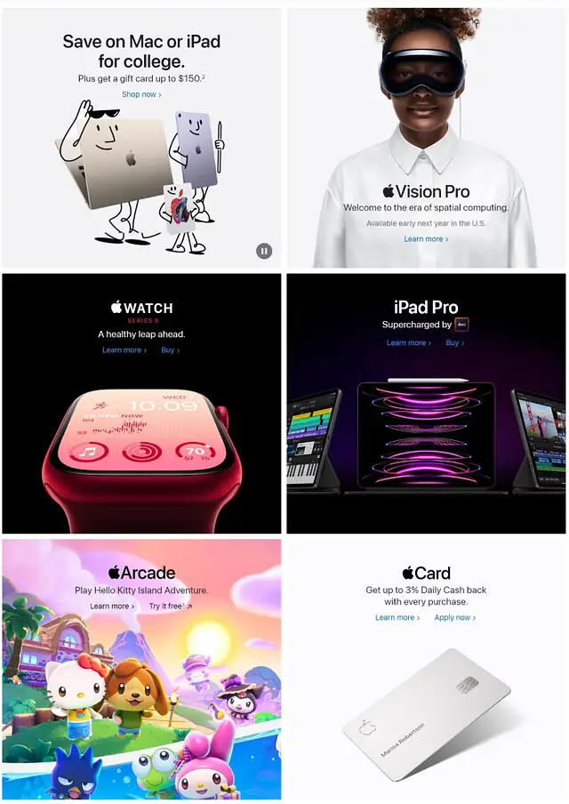 Appleの洗練されたアイコンとタイポグラフィ