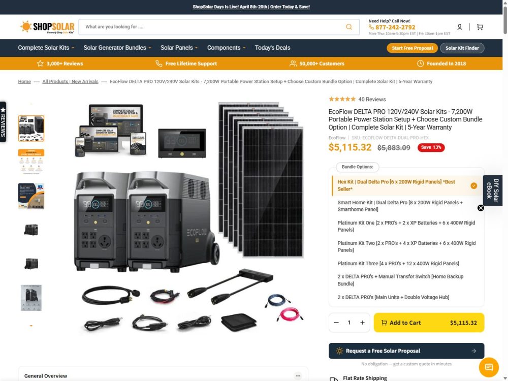 Shop Solarによる高解像度な商品画像とセット内容の紹介