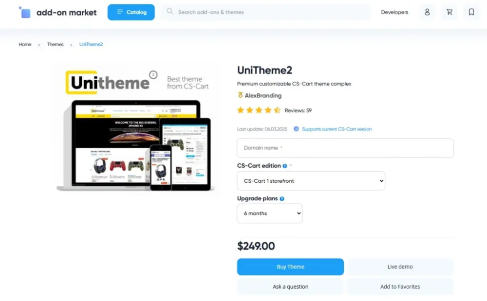 CS-Cart UniTheme2
